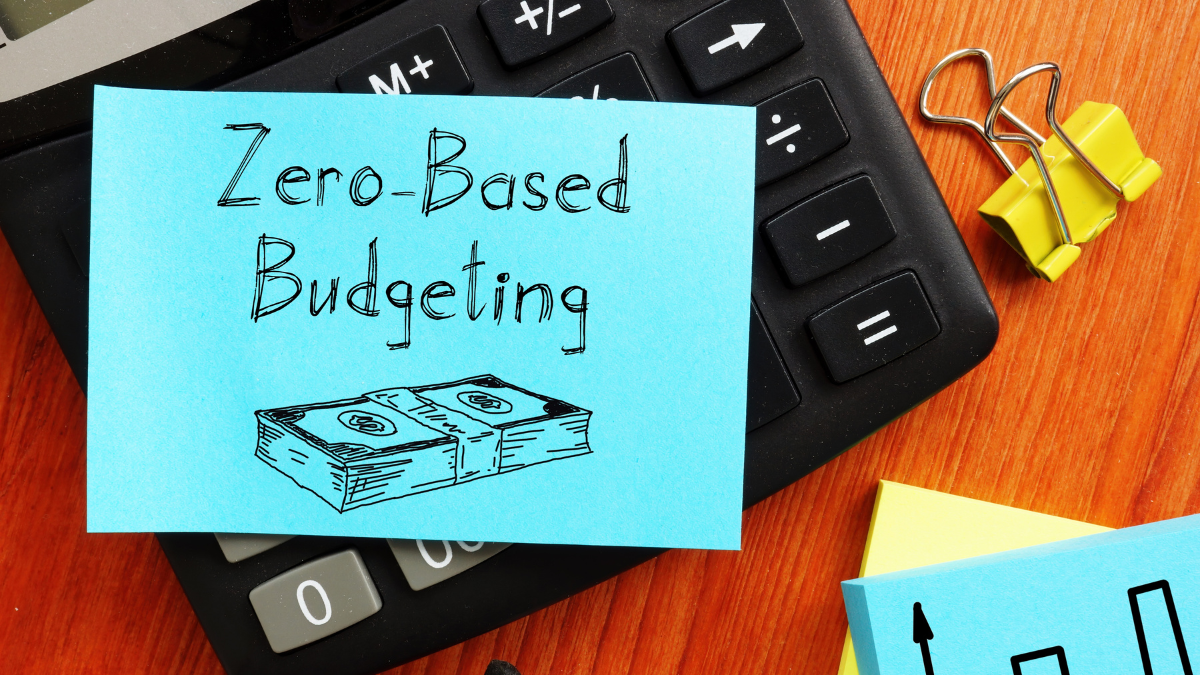 Zero-Based Budgeting is shown using a text.