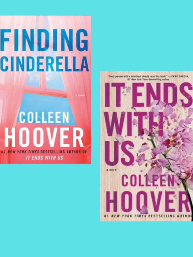 Colleen Hoover Books on Blue Background.