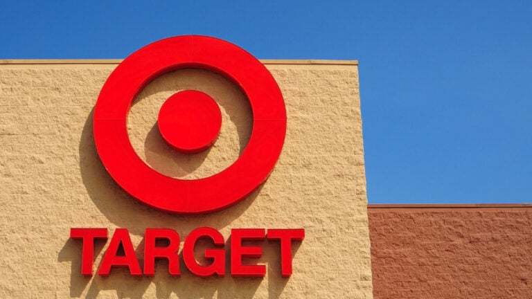 ST. PAUL - AUG 19, 2011_The Target bullseye logo on in St. Paul, Minnesota.