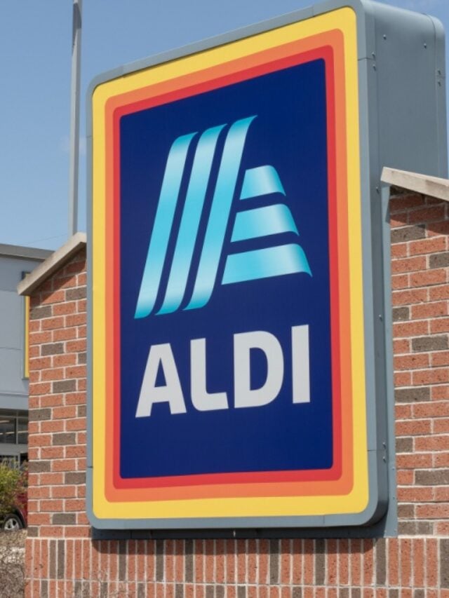 Warsaw - Circa May 2023: Aldi Discount Supermarket. Aldi sells a range of grocery items, including produce, meat and dairy at discount prices.