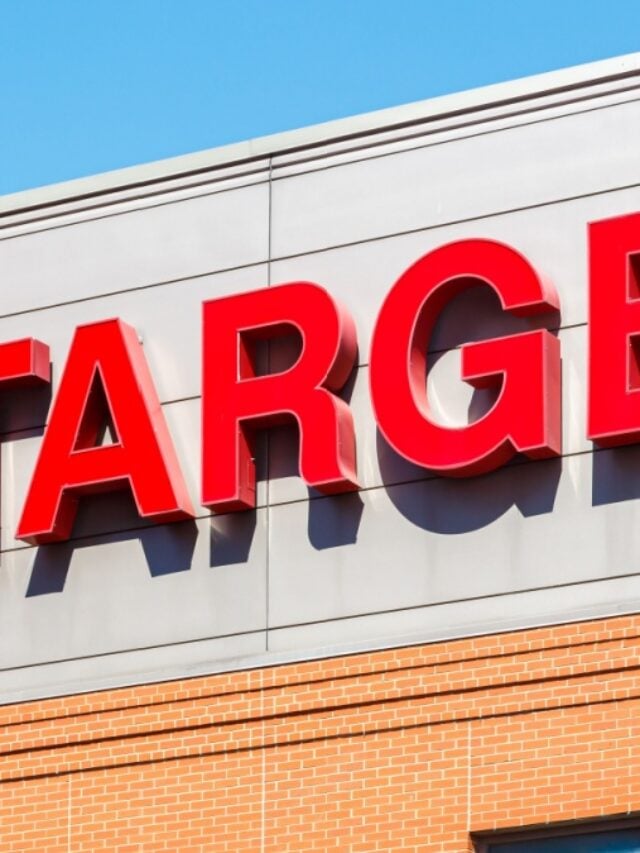 Chicago, United States - May 3, 2023: Target logo on a discount department store branch supermarket shop discounter in Chicago, United States.