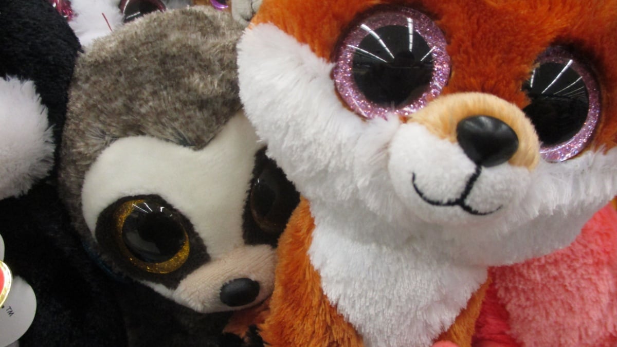 Salt Lake City, Utah / U.S.A. - December 7th 2018: ty beanie babies at store; fox and lemur among others..