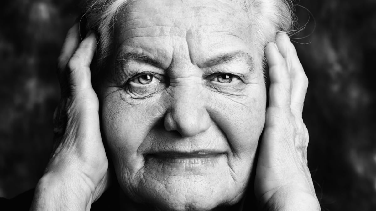 Portrait of a beautiful smiling senior woman.