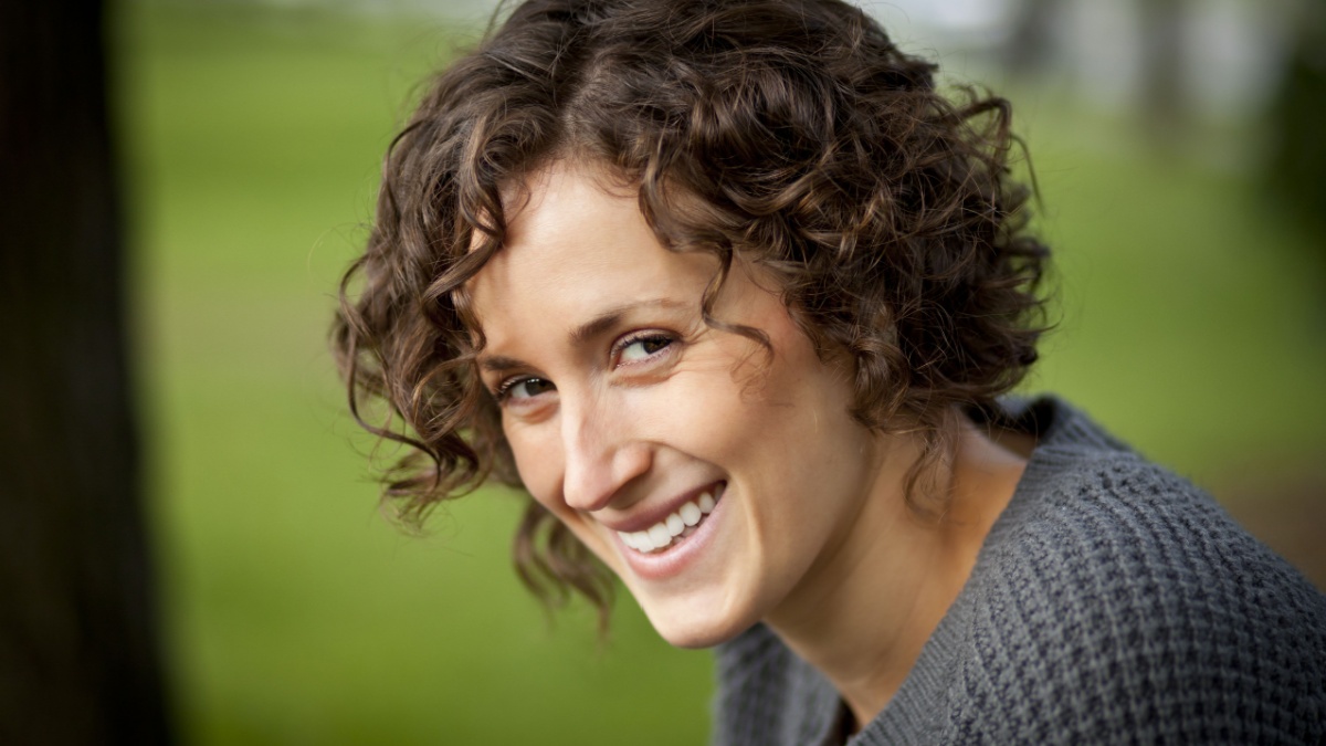 Active Mature Woman Smiling At The Camera.