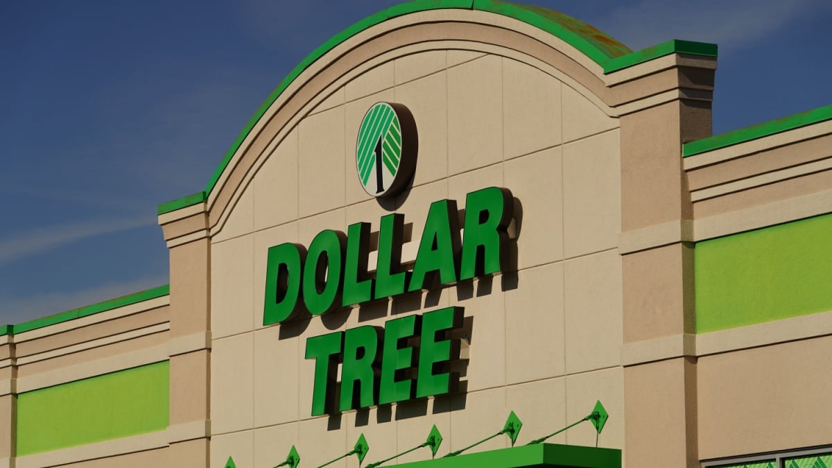 Fond du Lac, Wisconsin USA - October 20th, 2024: Dollar Tree store logo sign on a building.