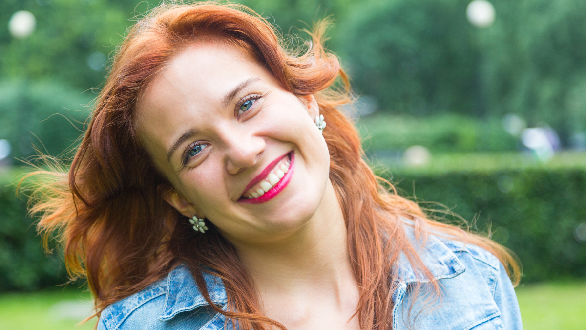 Beautiful Red Hair Woman Portrait.