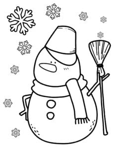 Christmas Snowman Coloring Pages (2)