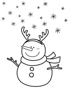 Christmas Snowman Coloring Pages (2)