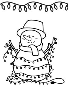 Christmas Snowman Coloring Pages (2)