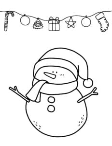 Christmas Snowman Coloring Pages (2)