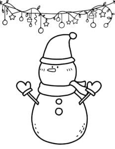 Christmas Snowman Coloring Pages (2)