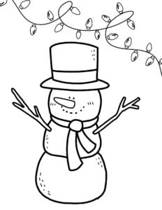 Christmas Snowman Coloring Pages (2)