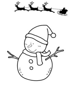 Christmas Snowman Coloring Pages (2)
