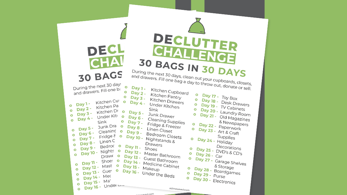 Declutter Challenge: 30 Bags in 30 Days 2 A Dime Saved Declutter Challenge: 30 bags in 30 days.