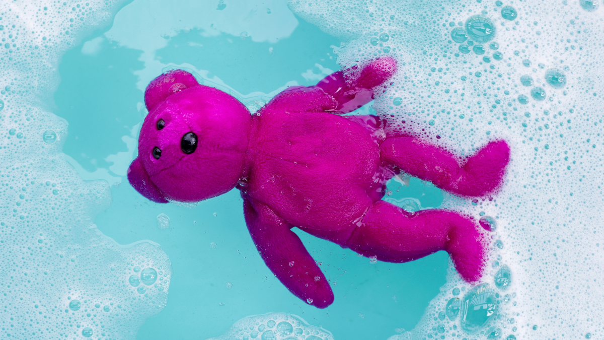 Soak teddy bear doll in laundry detergent water dissolution before washing. Laundry concept, Is It Time To Get Rid of Your Beanie Babies.